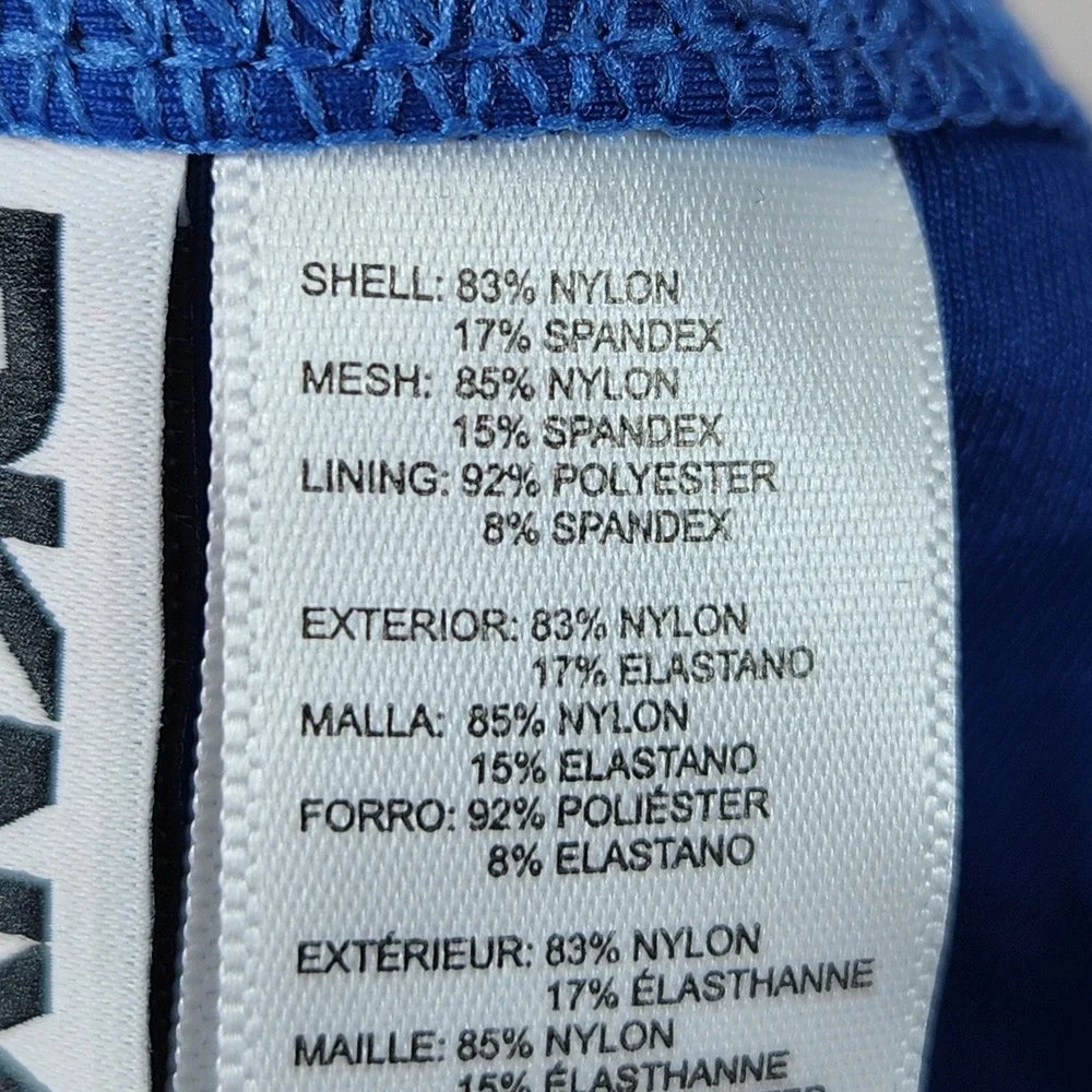 DKNY‎ Bikini Bottom Womens Small Blue High Waist Swimsuit Swimwear Resort Beach